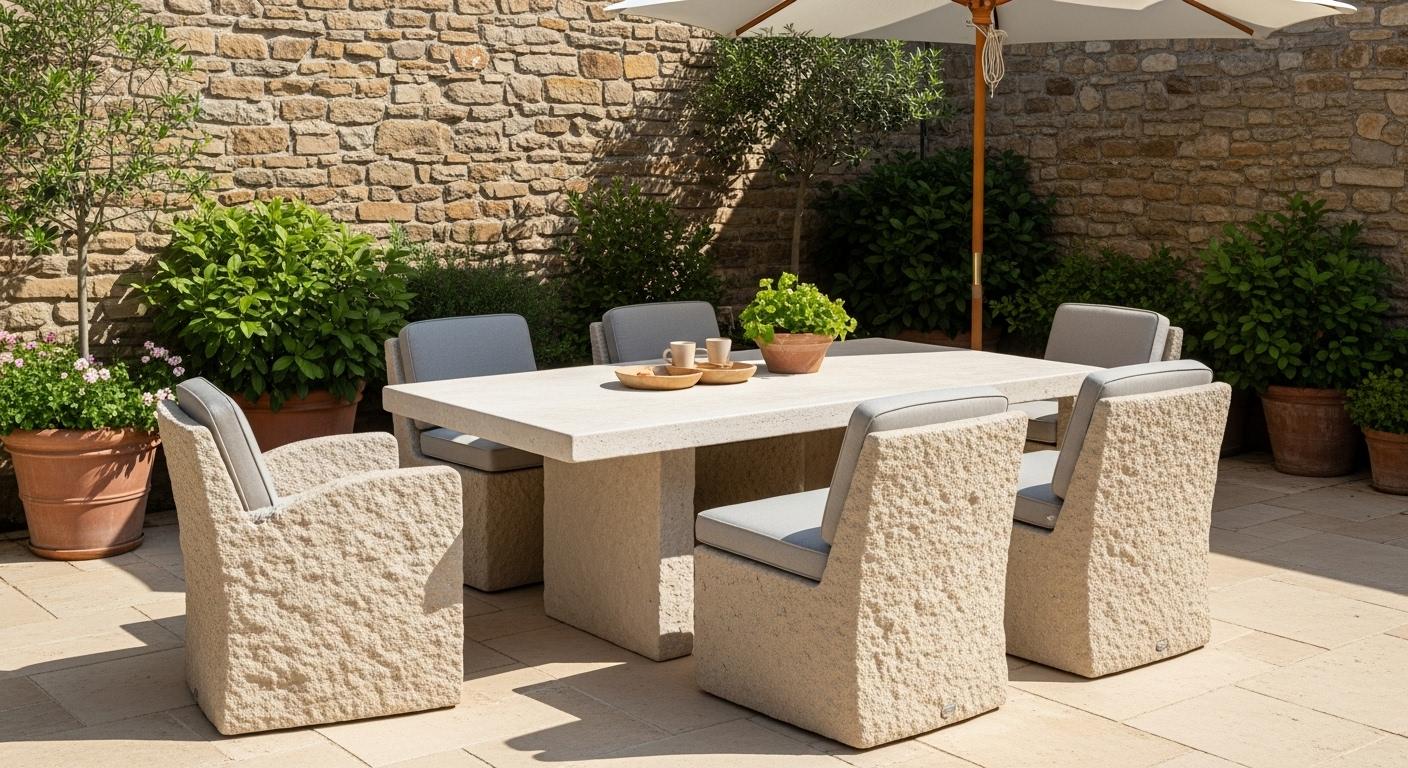 Quel type de salon de jardin en pierre